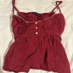 Brandy Melville Red Checkered Camisole